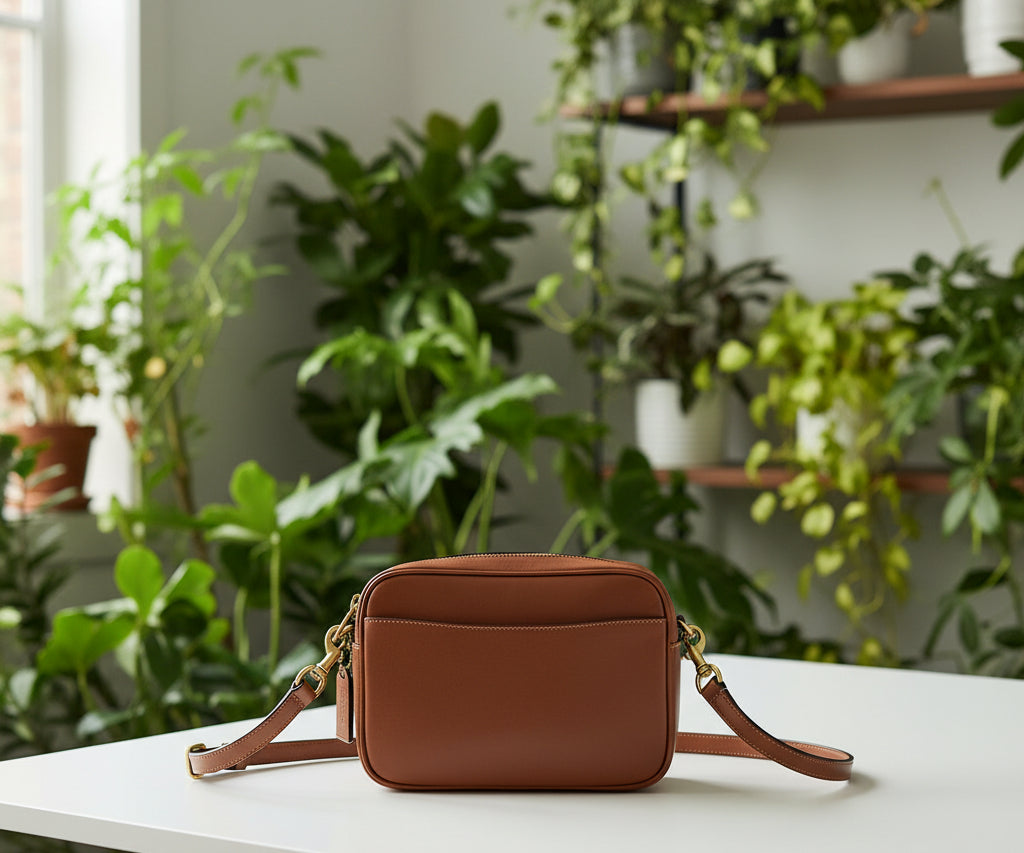 Coach Leather Mini Carey in Cinnamon