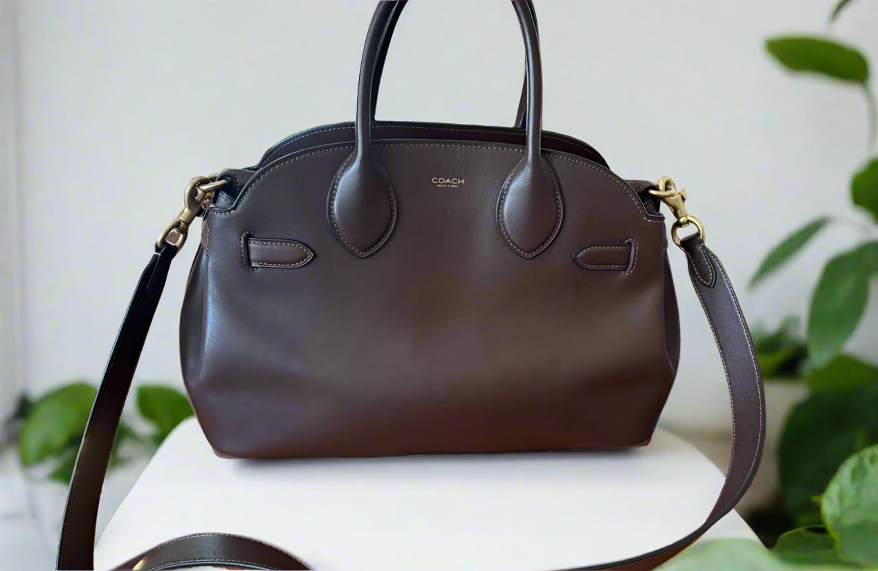 Coach Empire 35 Satchel Dark Brown