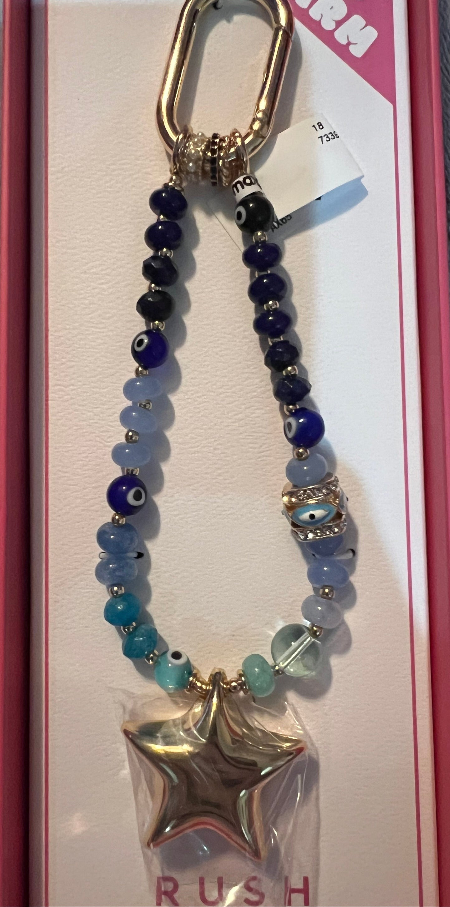 Rush Bag Charm Evil Eye and Star