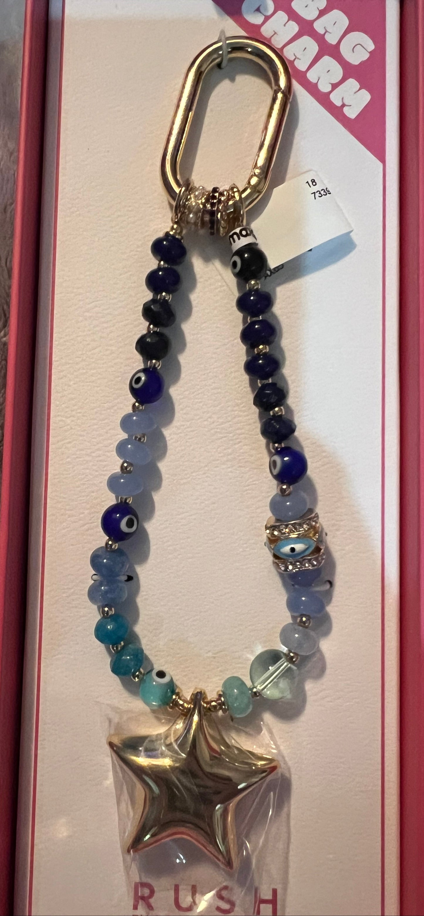 Rush Bag Charm Evil Eye and Star