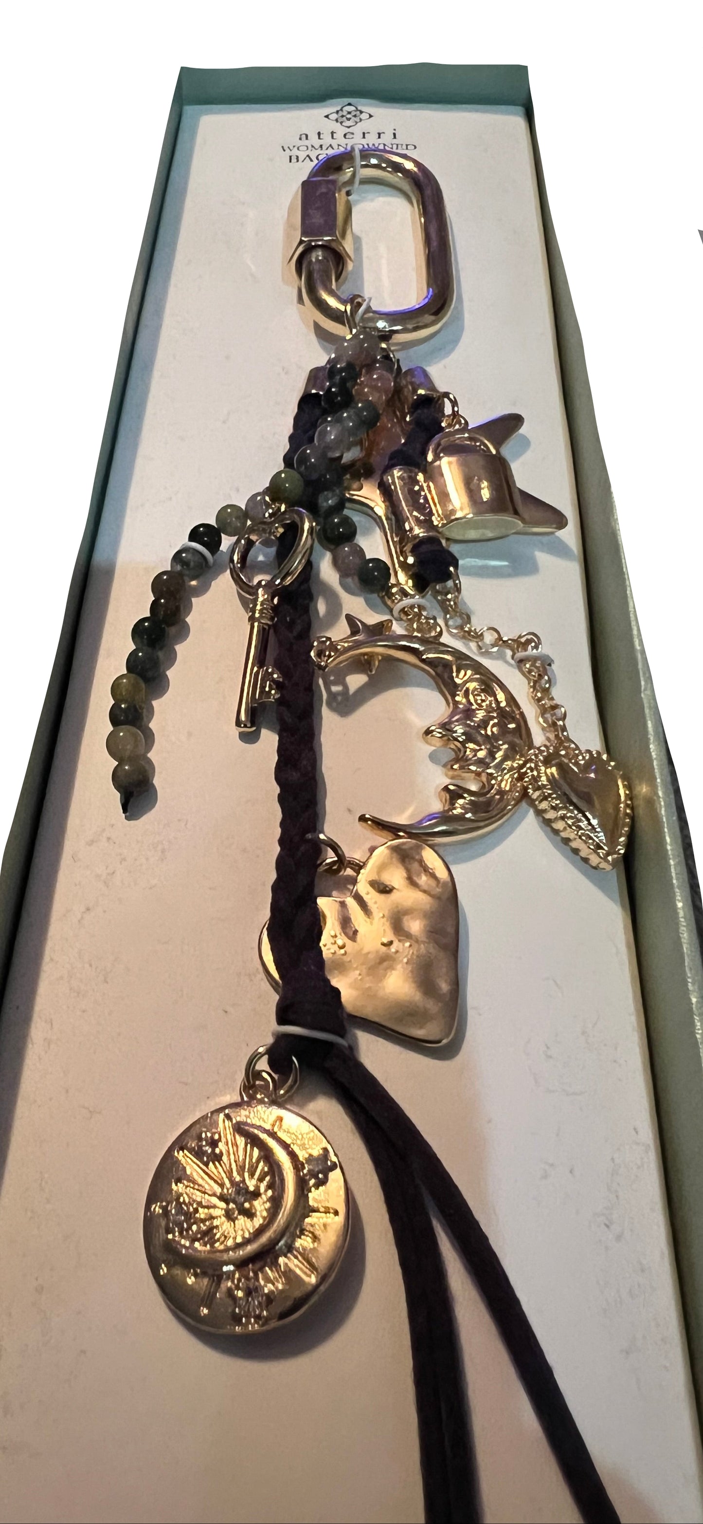 Atterri Navy & Gold Bag Charm