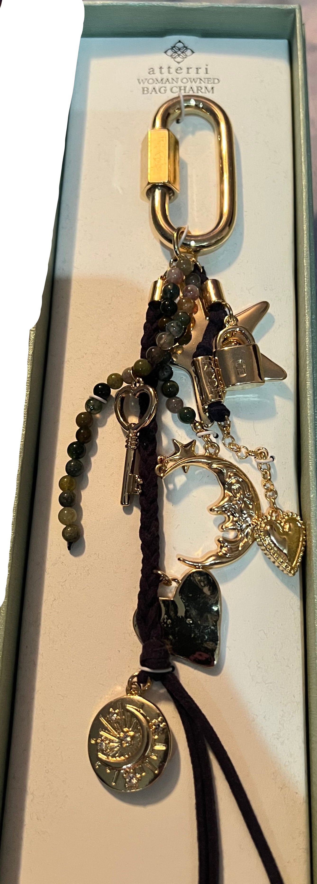 Atterri Navy & Gold Bag Charm
