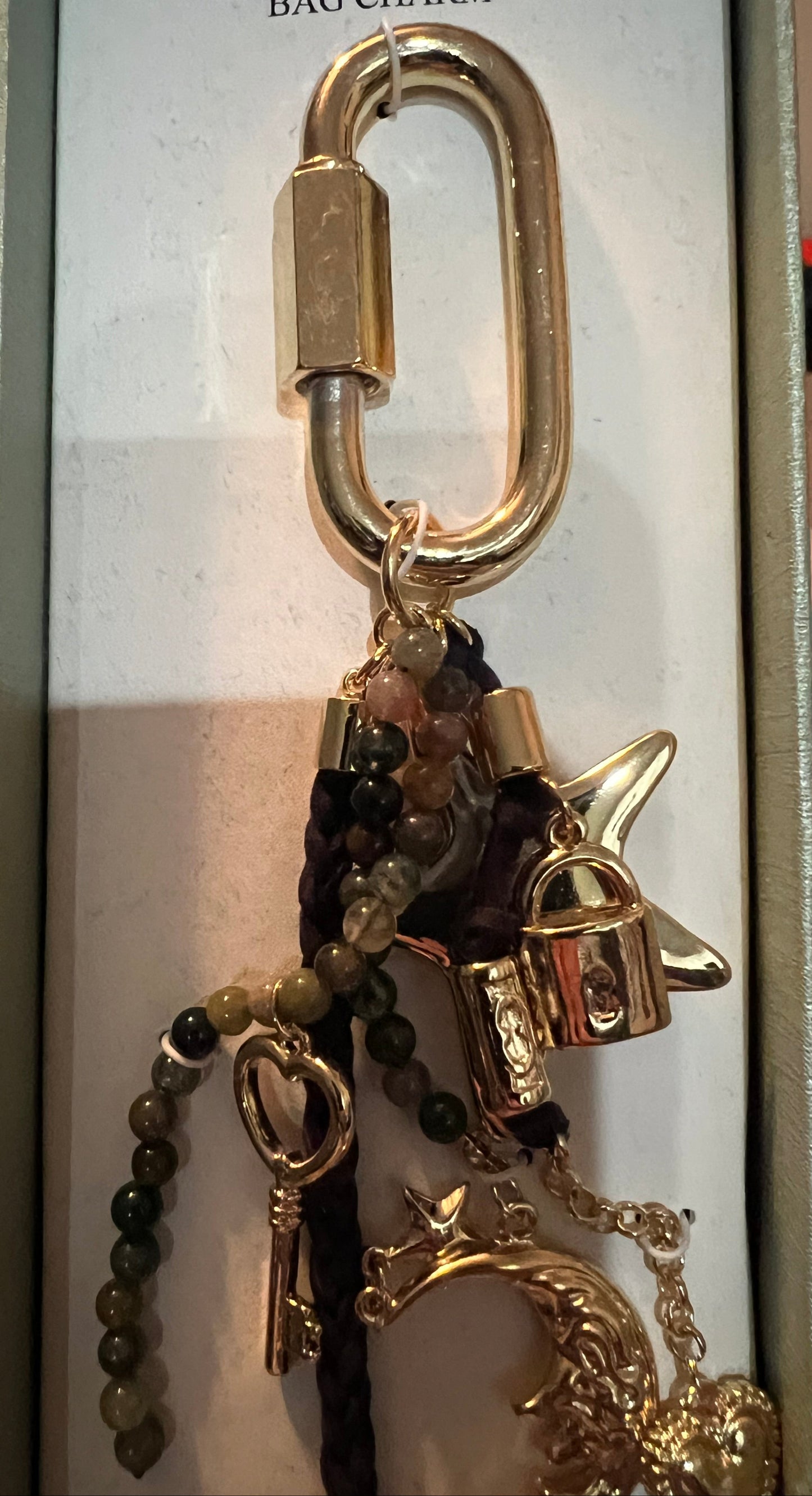Atterri Navy & Gold Bag Charm