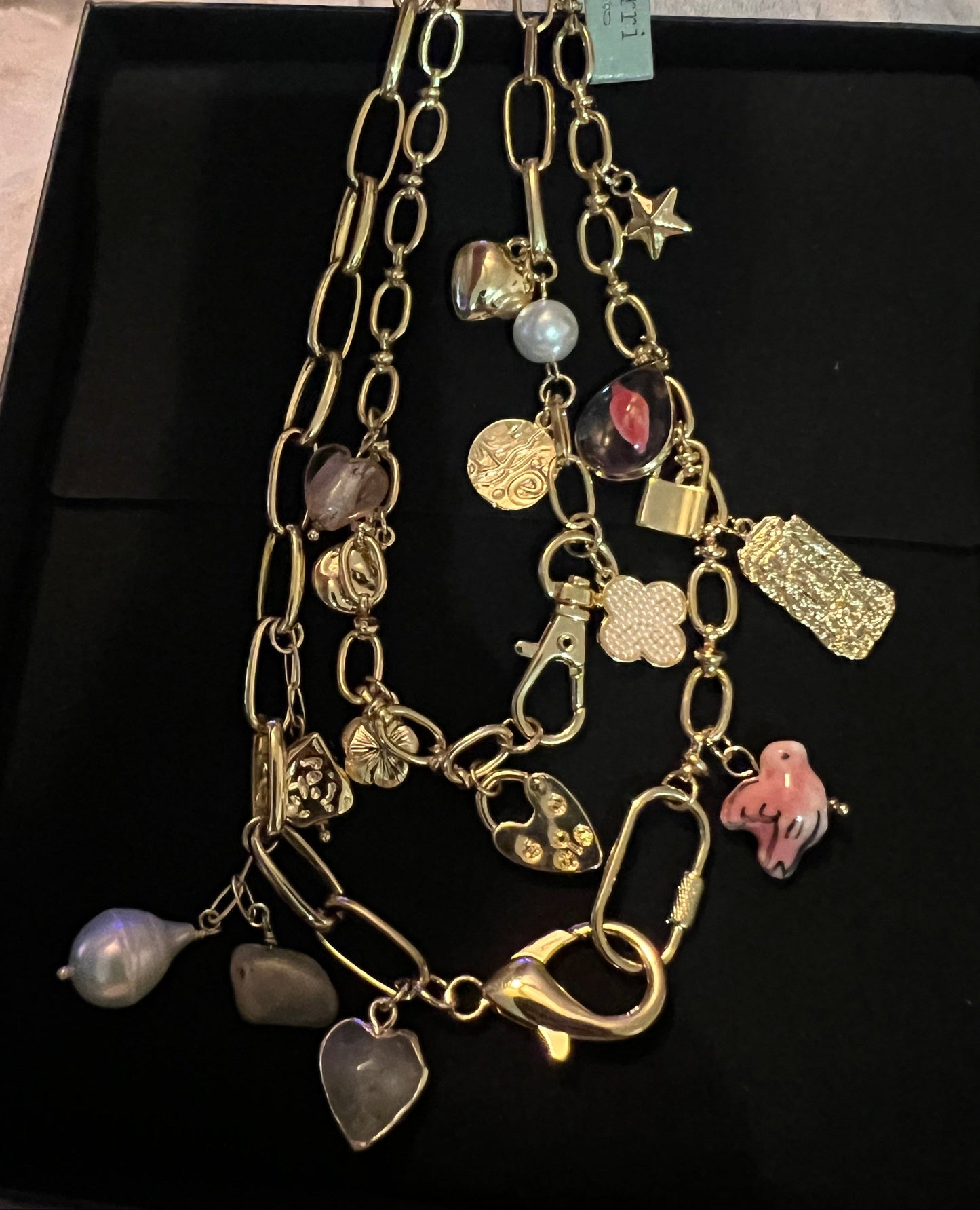 Atterri Double Strand Charm Necklace