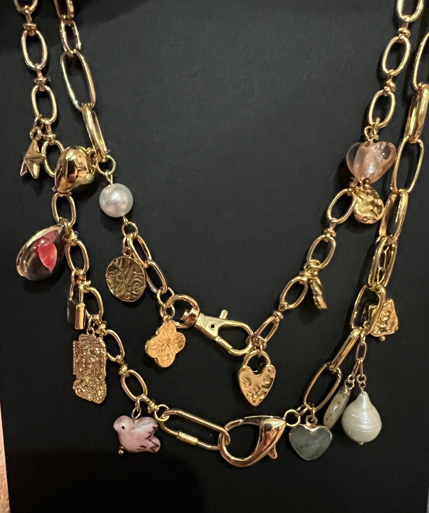 Atterri Double Strand Charm Necklace