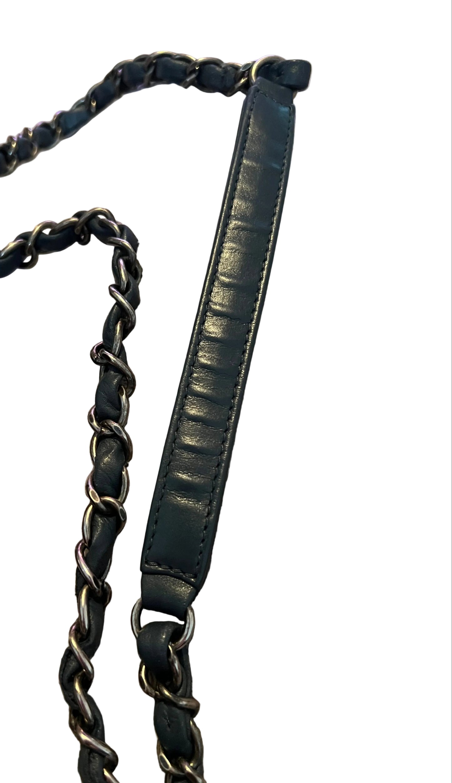 Chanel Calfskin Bi Color Single Flap Bag