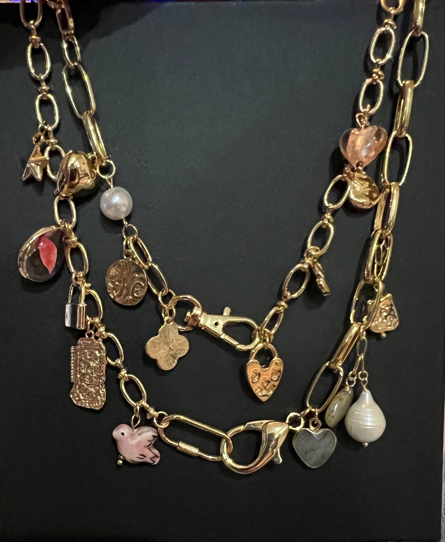 Atterri Double Strand Charm Necklace