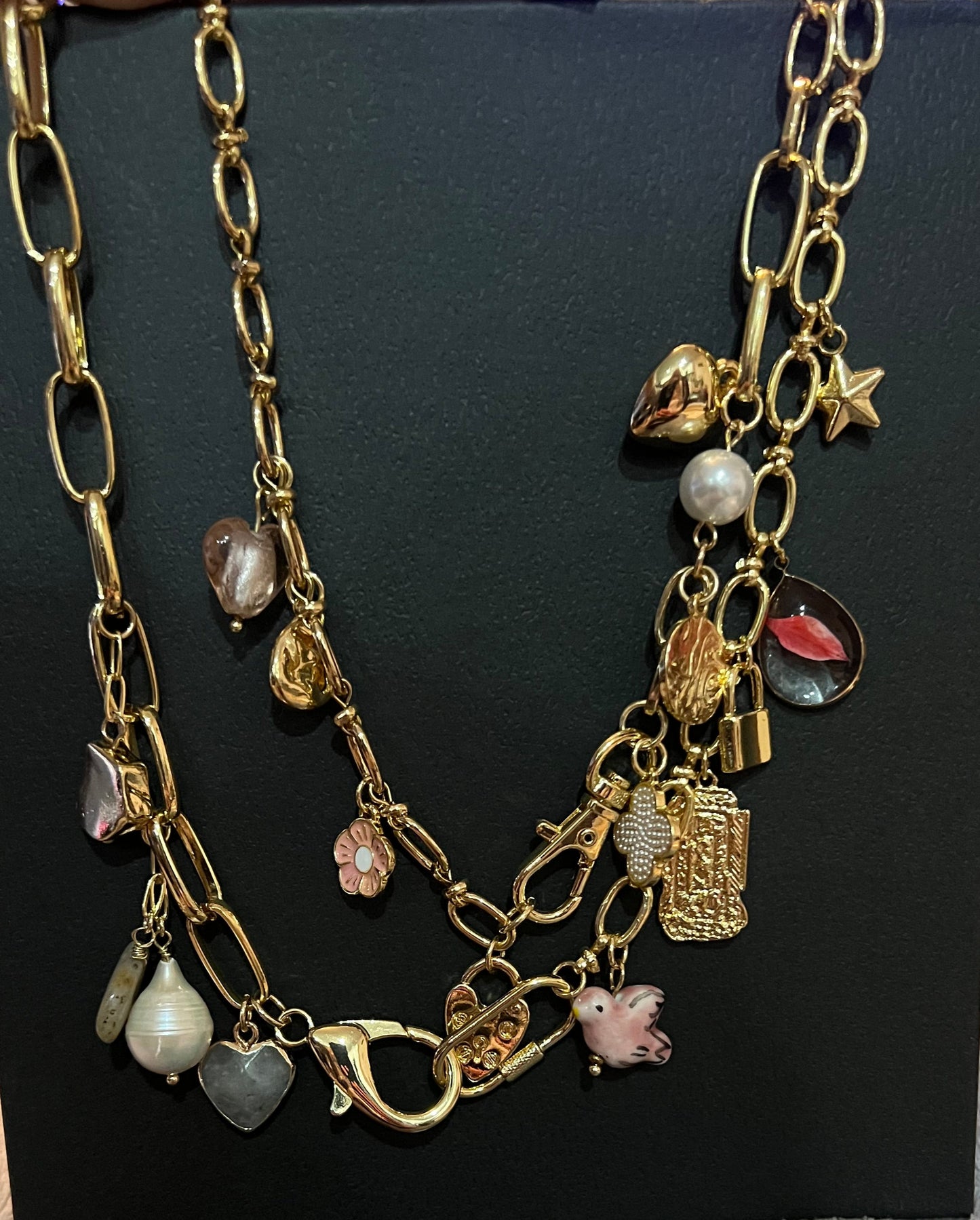 Atterri Double Strand Charm Necklace