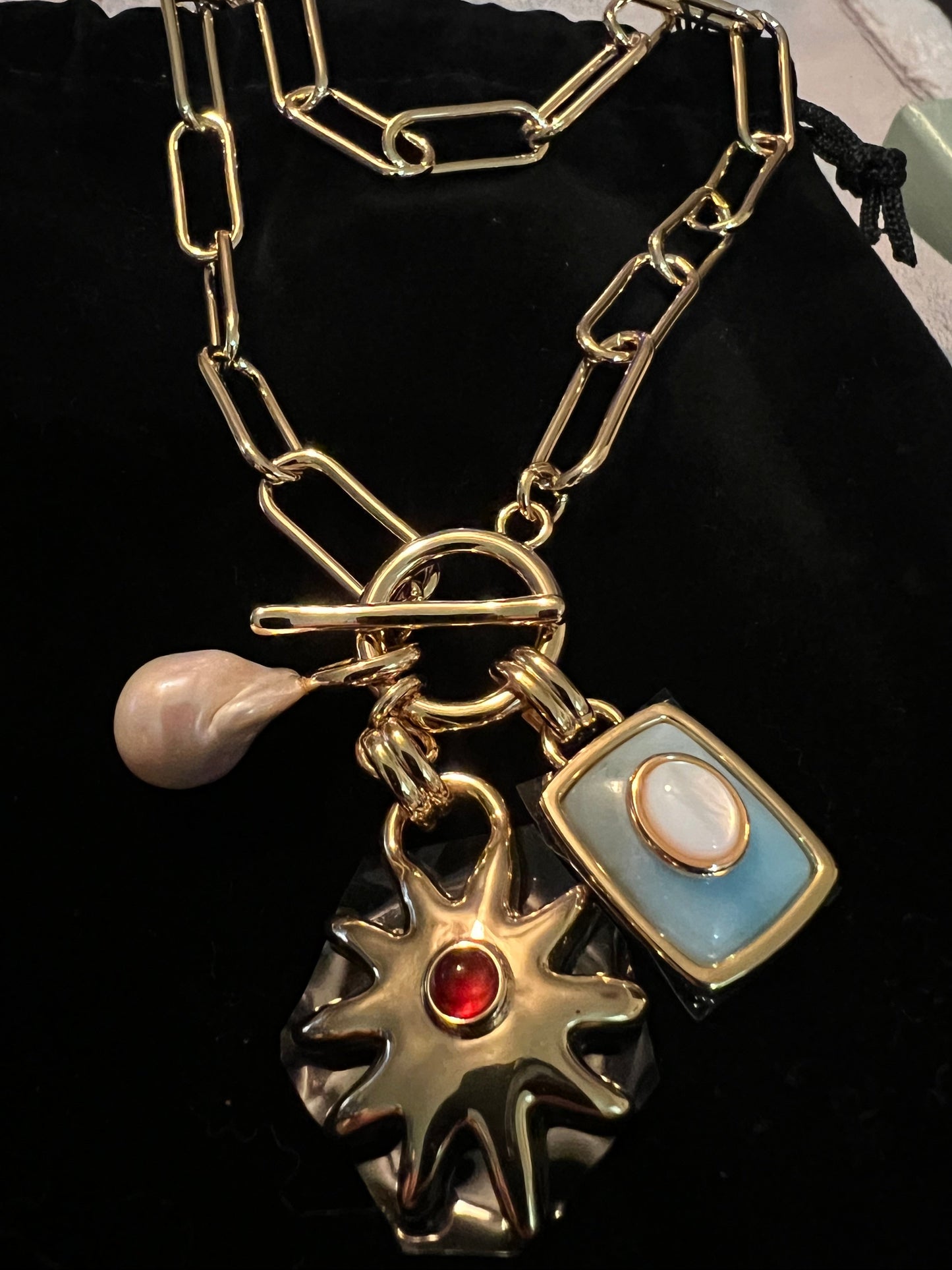 Piper K Pendant Charm Necklace