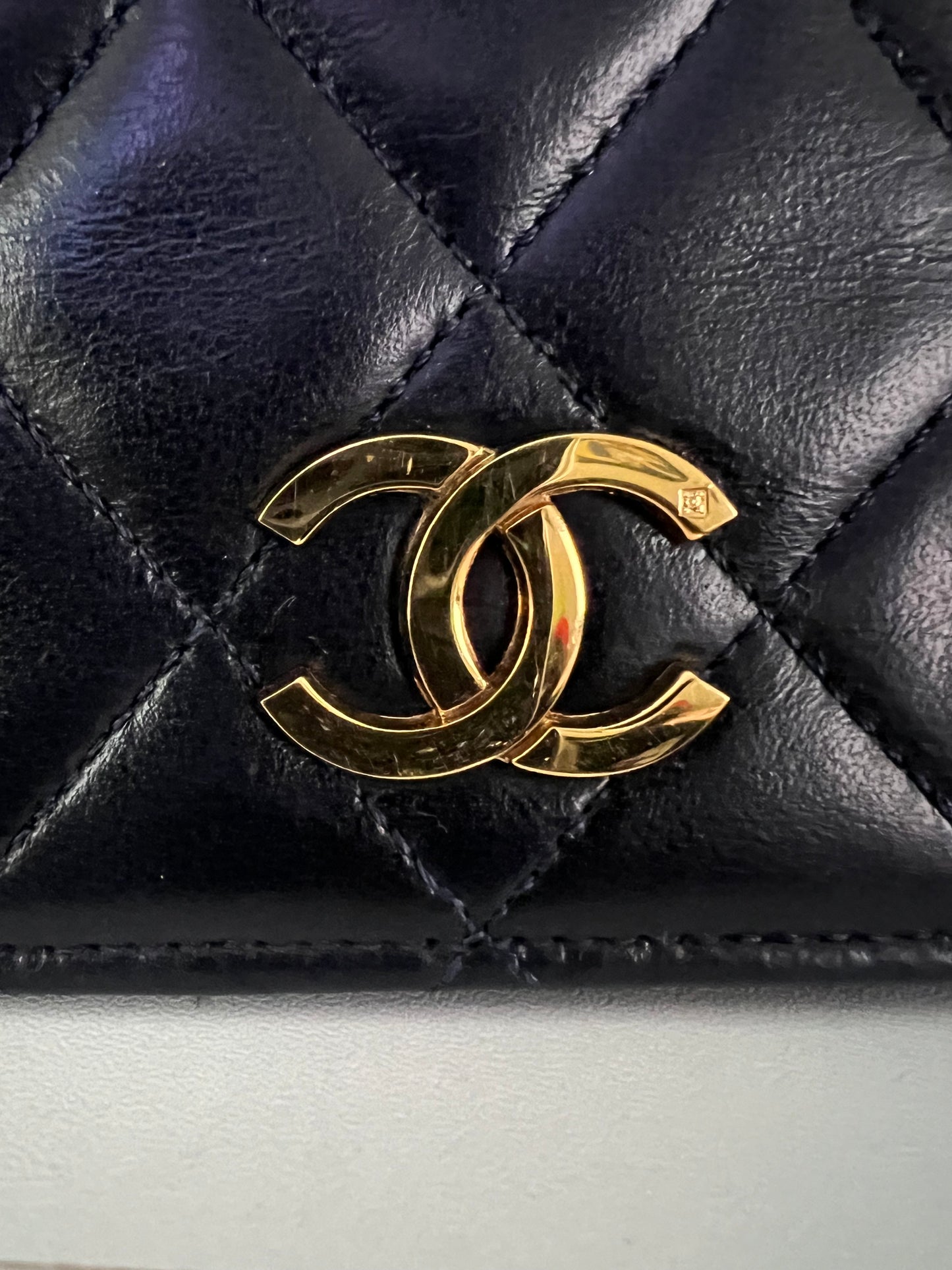 Chanel Vintage Small Single Flap - Navy