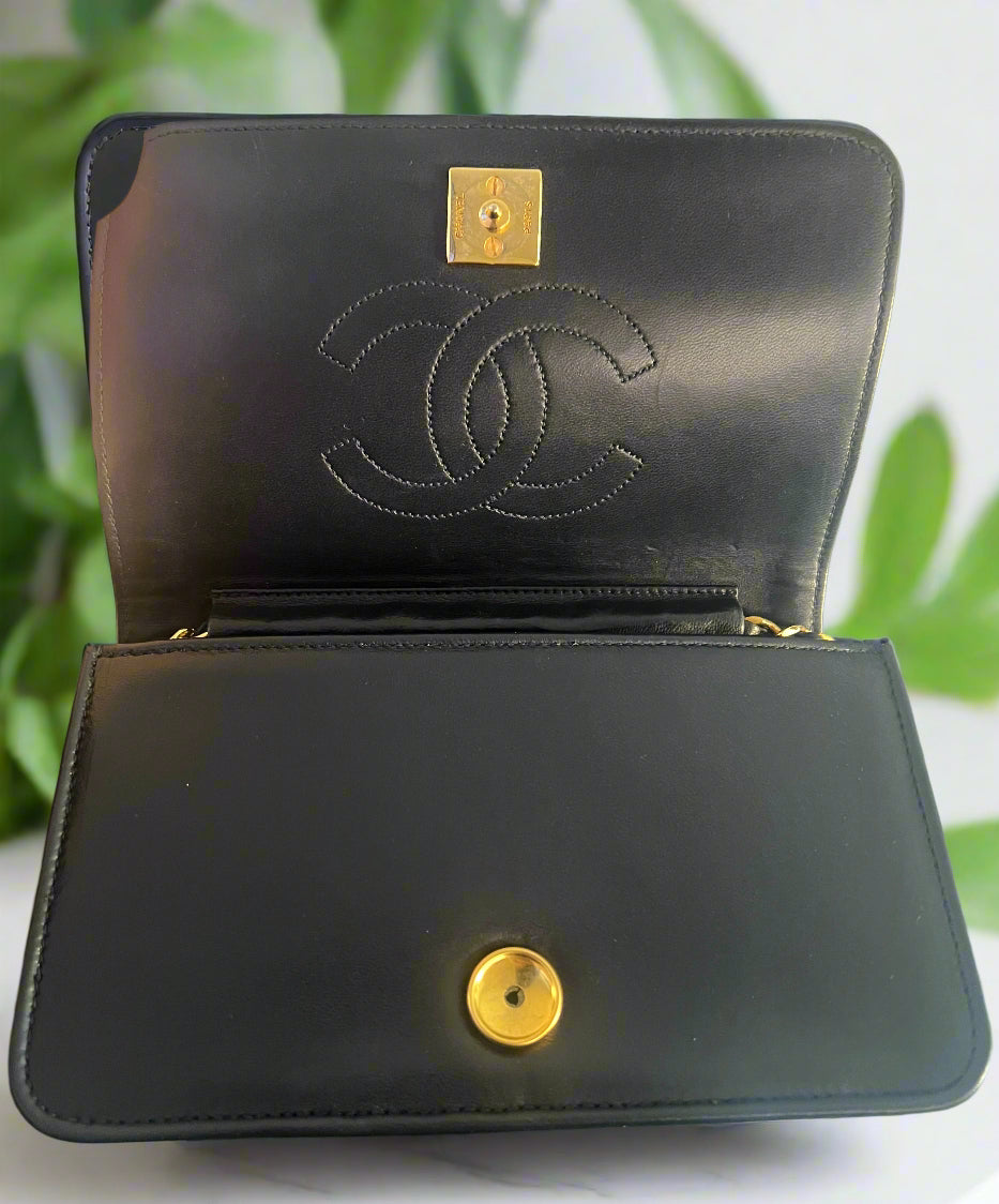 Chanel Vintage Small Single Flap - Navy