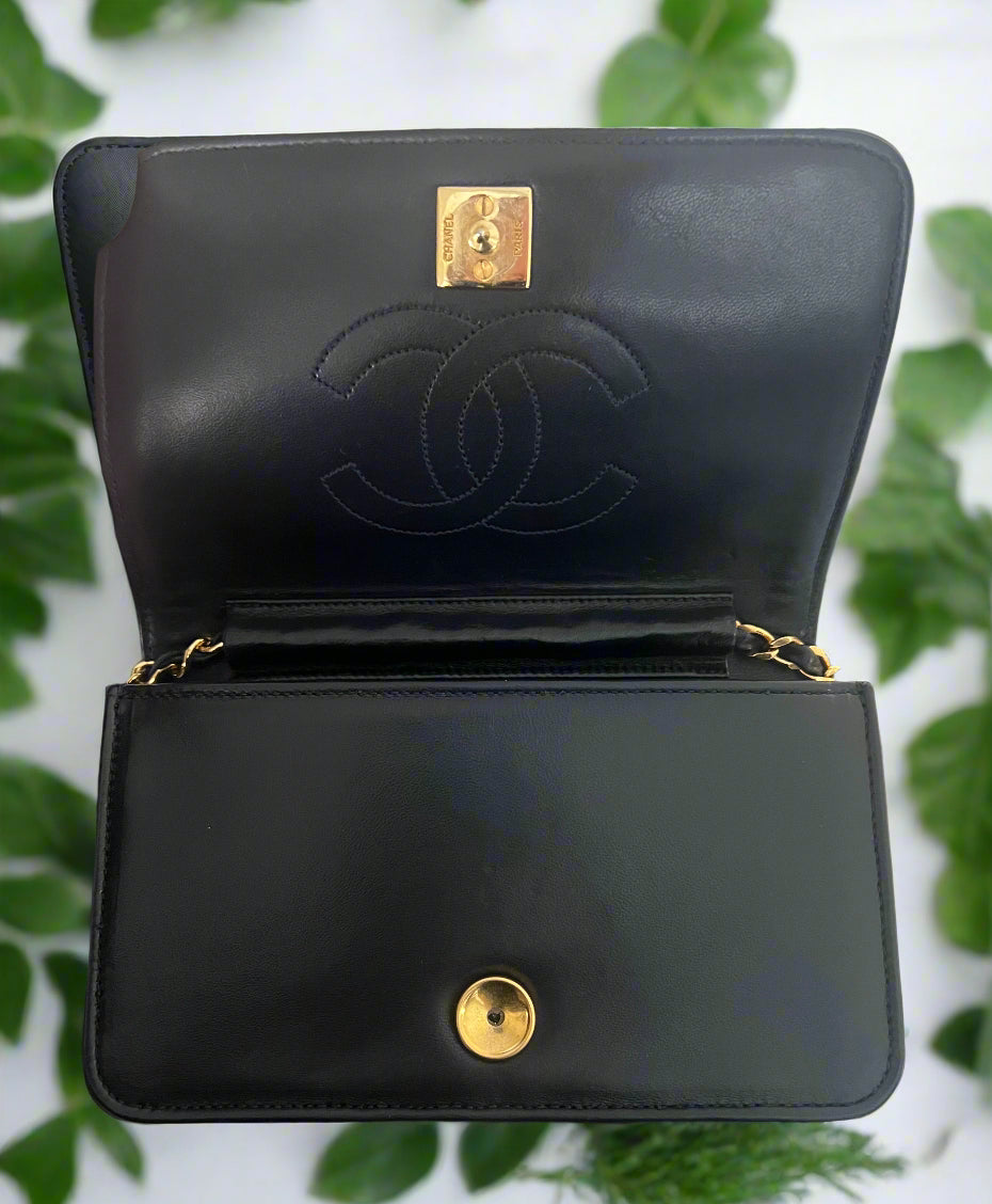 Chanel Vintage Small Single Flap - Navy