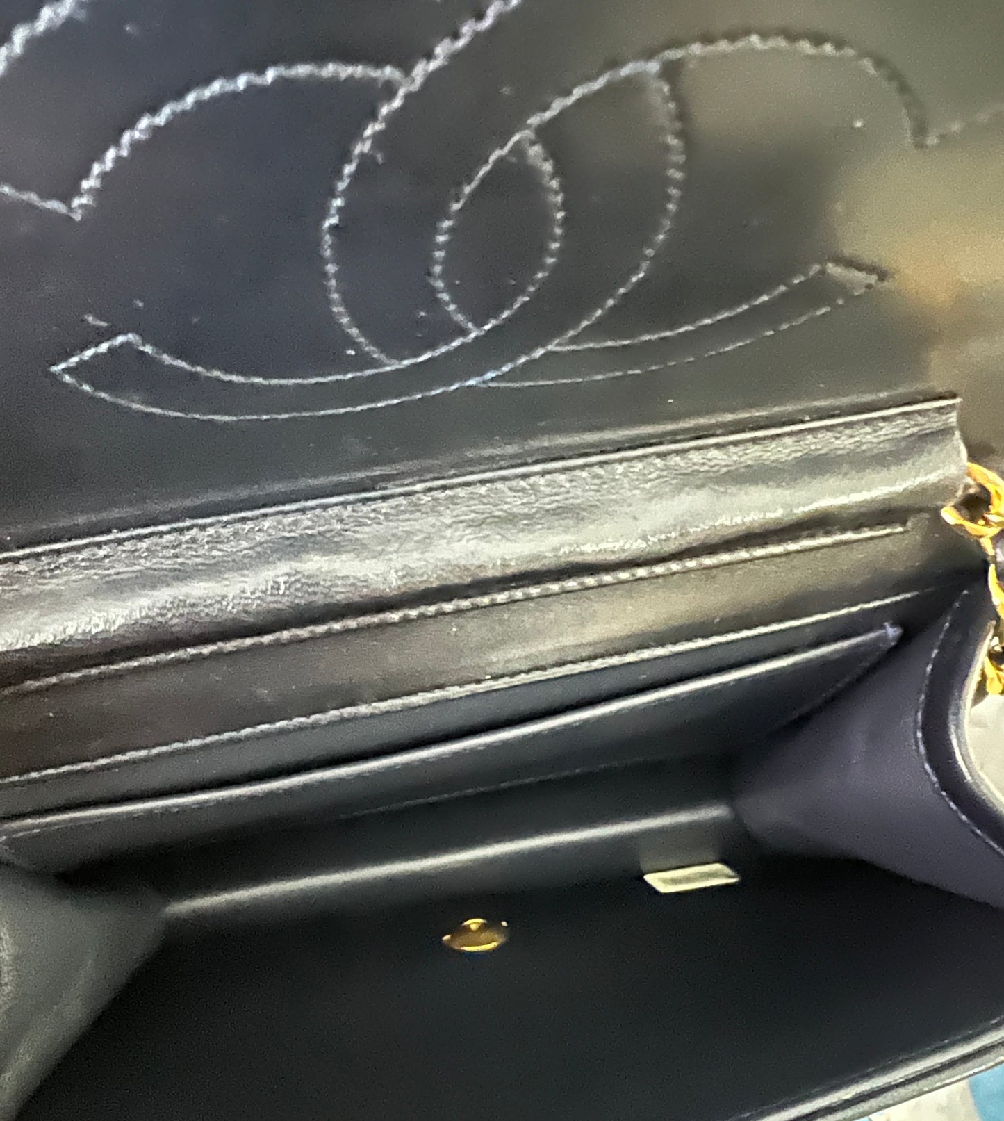 Chanel Vintage Small Single Flap - Navy