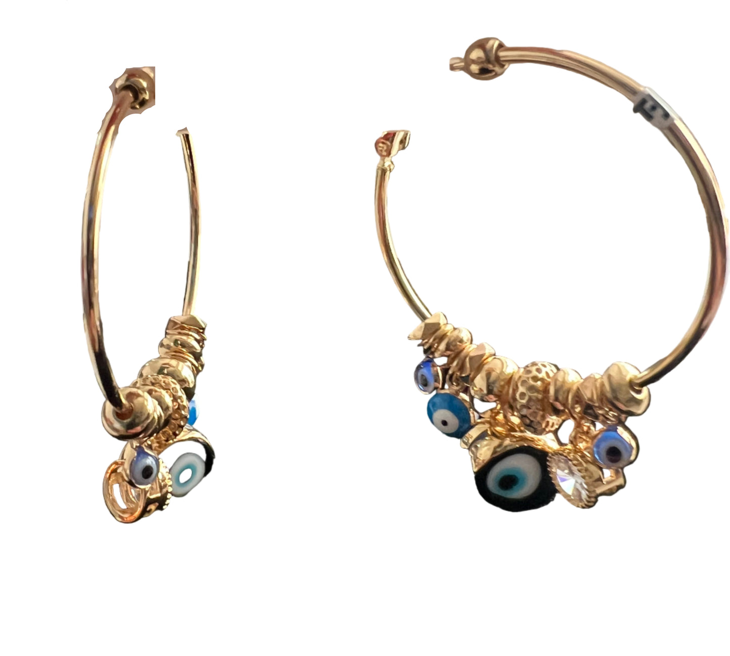 Rush Multicolor Dangly Charm Eye Earrings