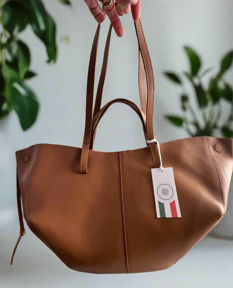 Viola Brown Leather Tote