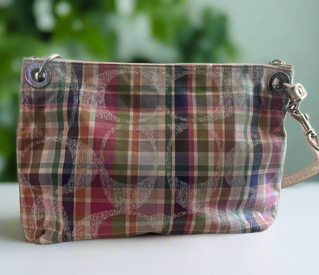 Coach Poppy Sequin Plaid Devon Bag