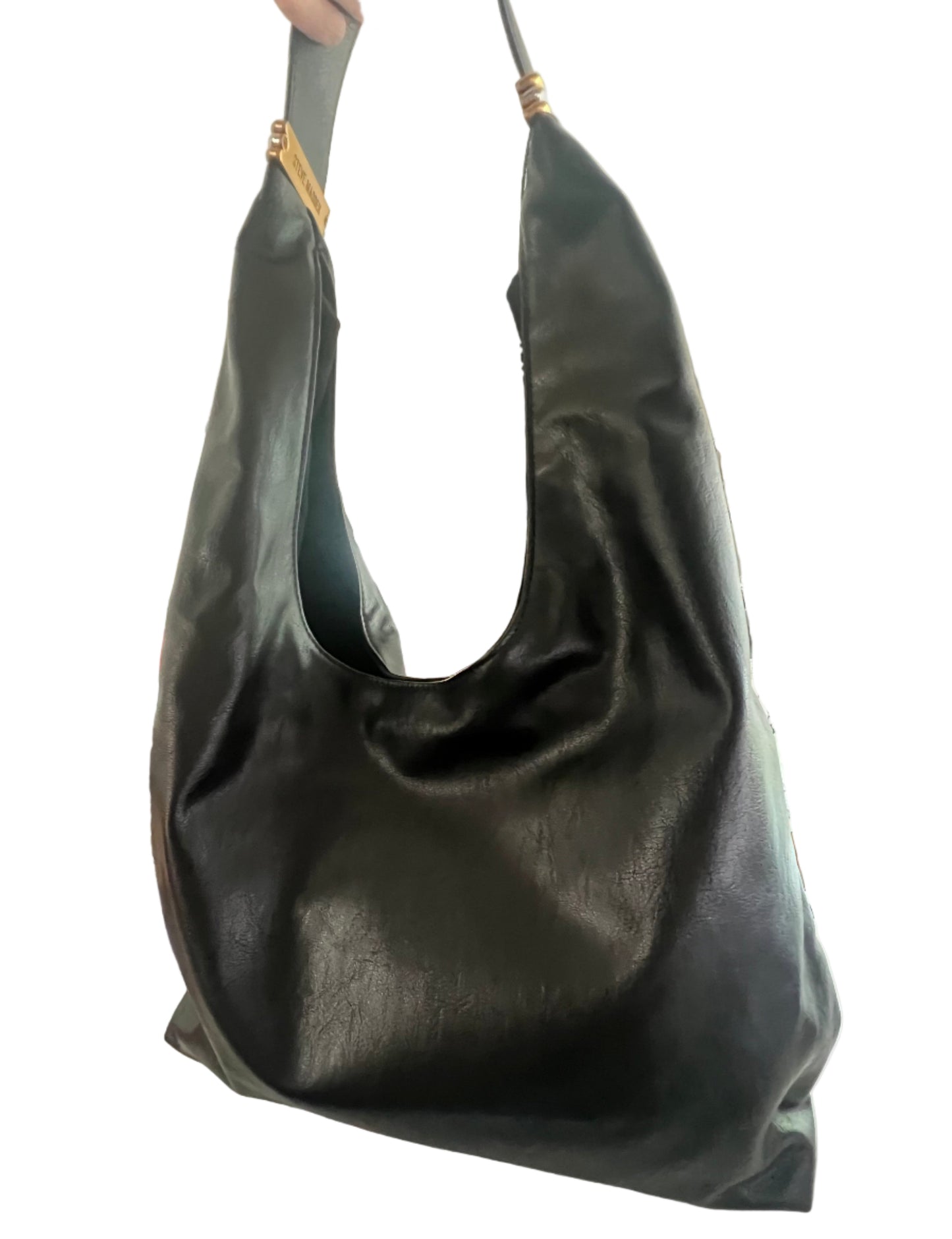SM Faux Black Leather Hobo
