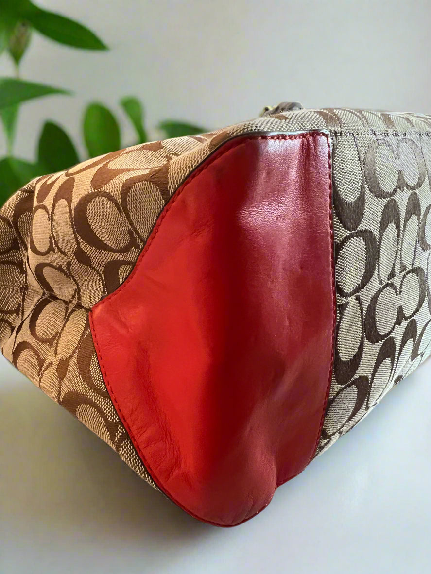 Coach Small Signature Tote Orange