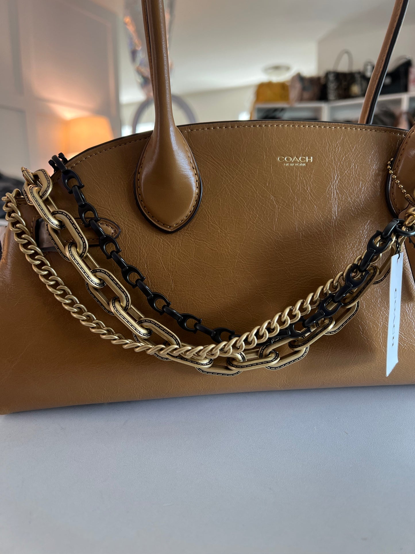 Coach Silver Toned Charm Necklace