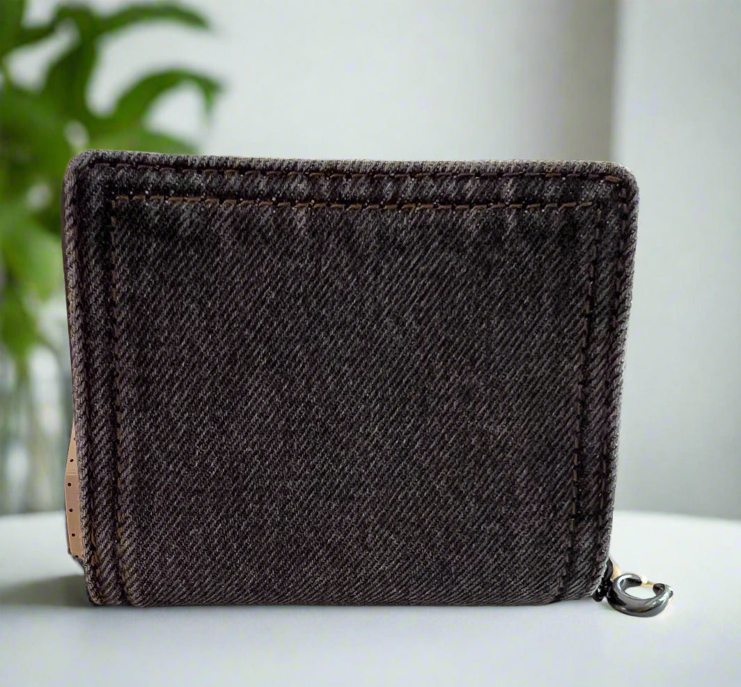Coach Black Denim Wallet