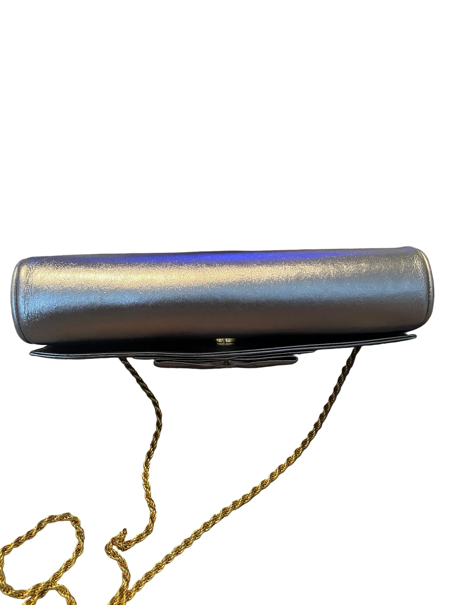 Celine Silver Vintage Leather Clutch