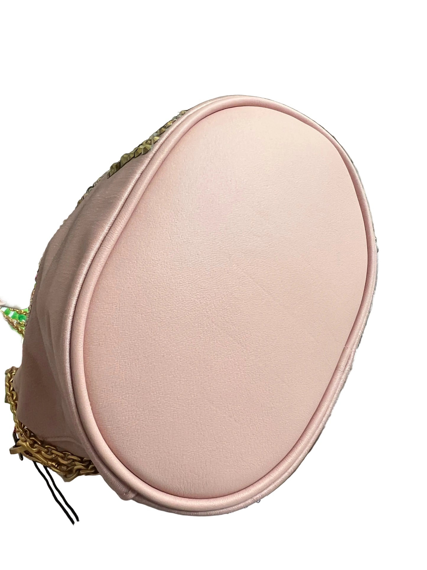 MCM Pink Mini Himmel Laurel Drawstring Bucket Bag