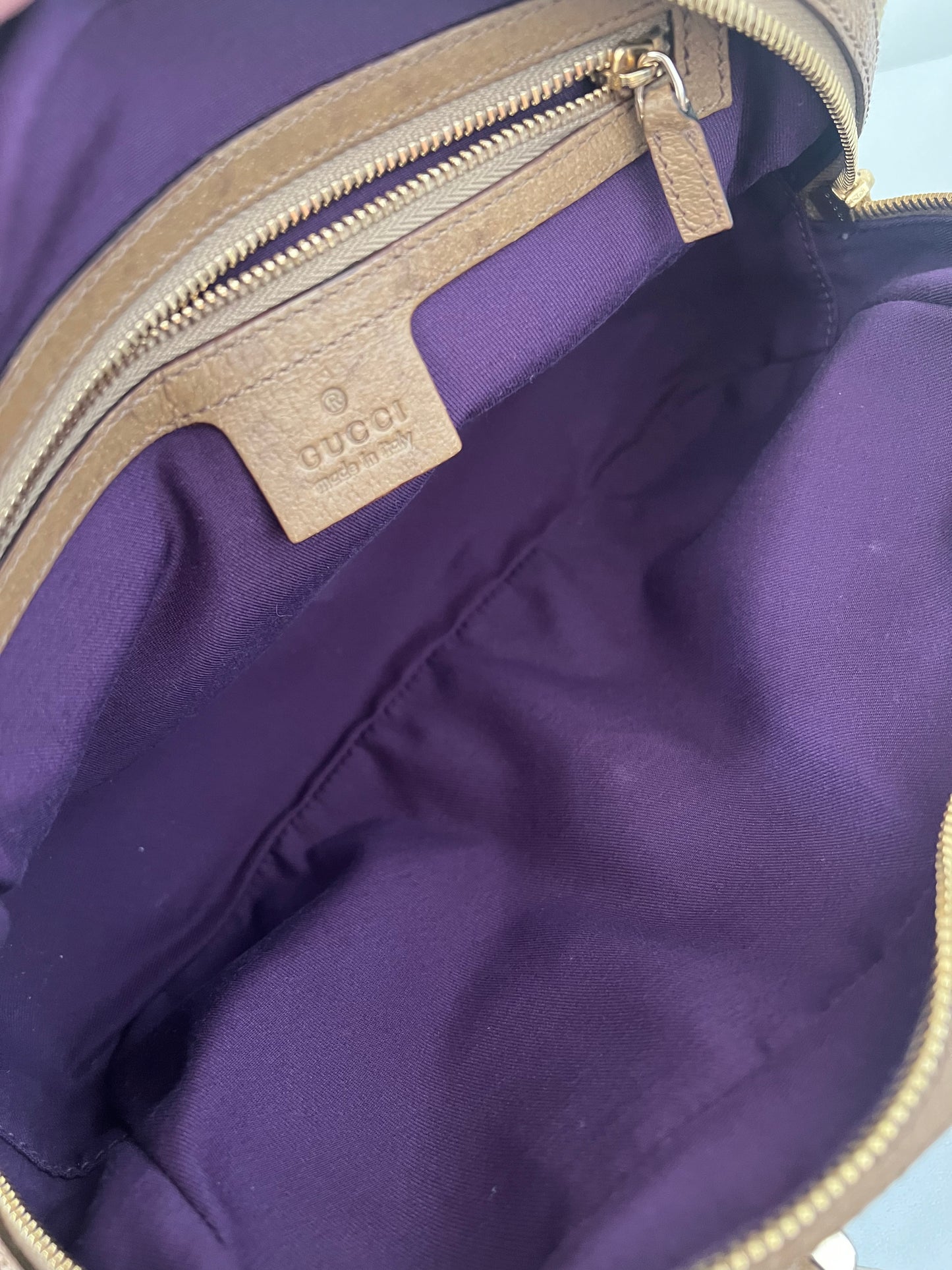 Gucci Velour Embossed Horsebit Top Handle - Rare
