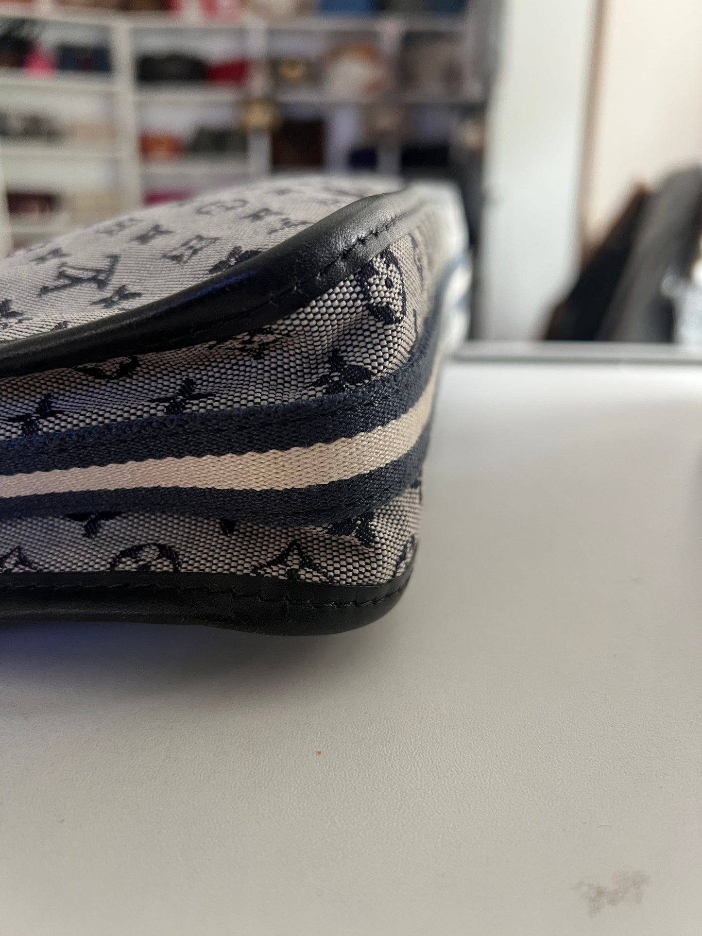 Louis Vuitton Navy Mini Lin Kathleen Pochette