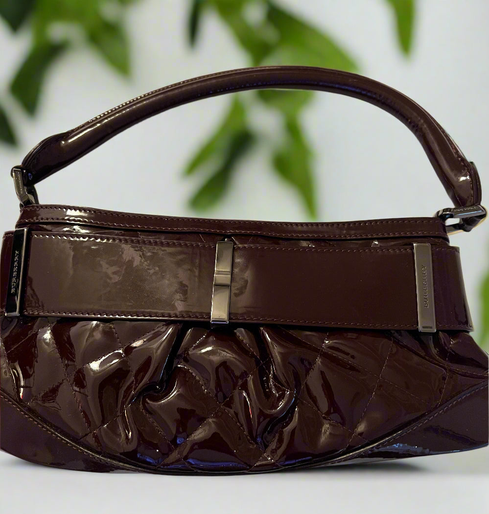 Burberry Patent Leather Shoulder Bag