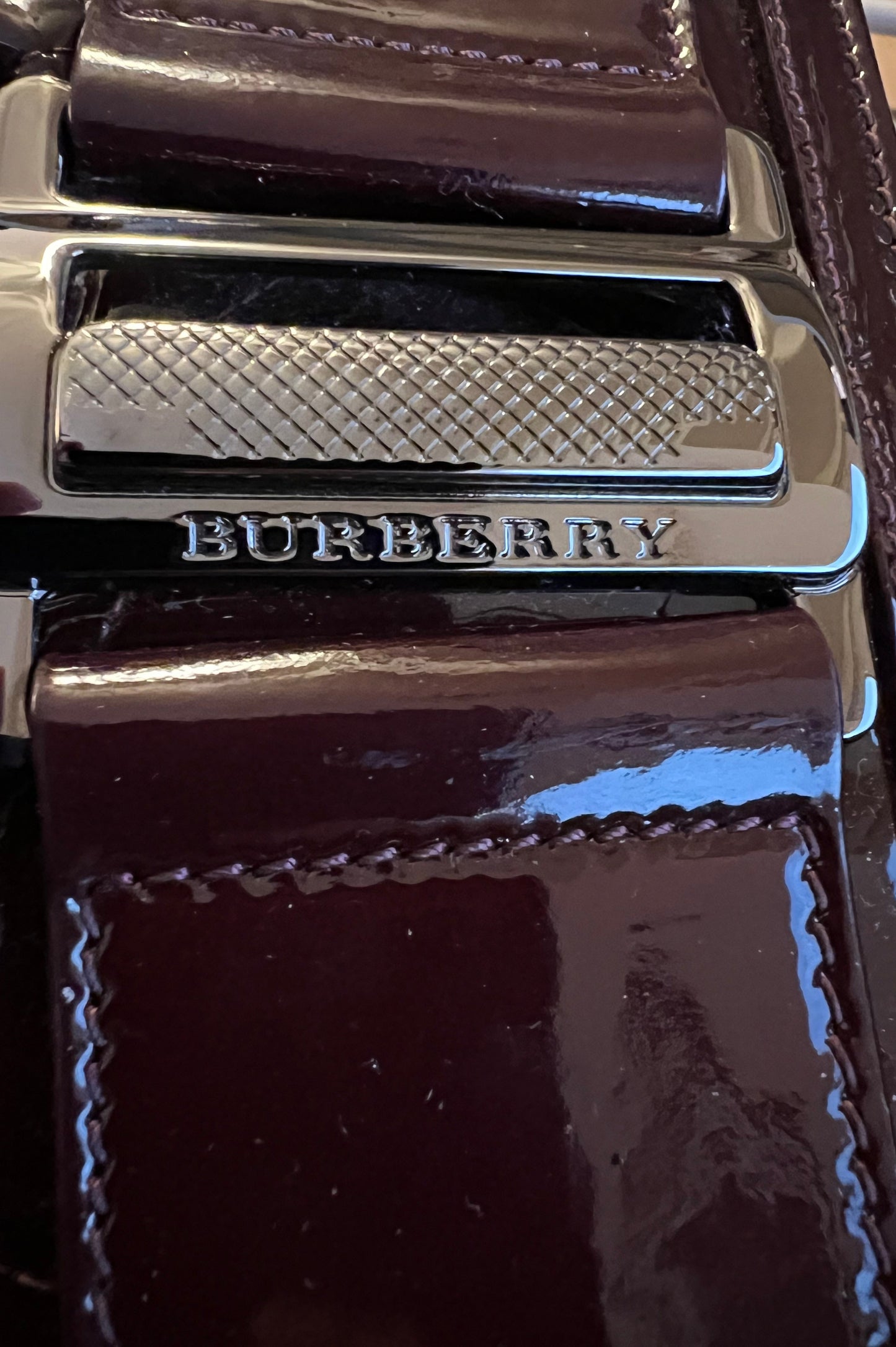 Burberry Patent Leather Shoulder Bag