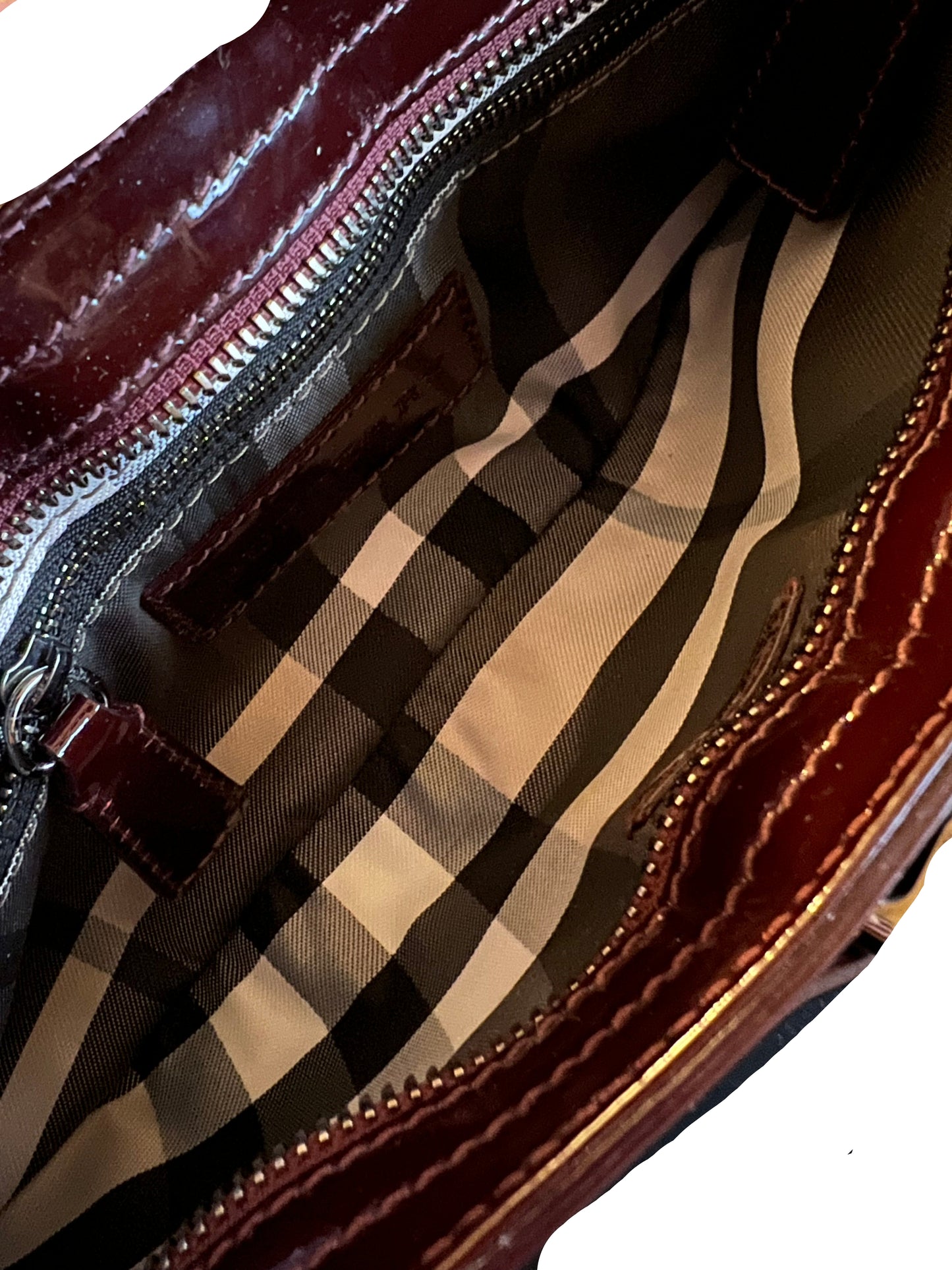 Burberry Patent Leather Shoulder Bag