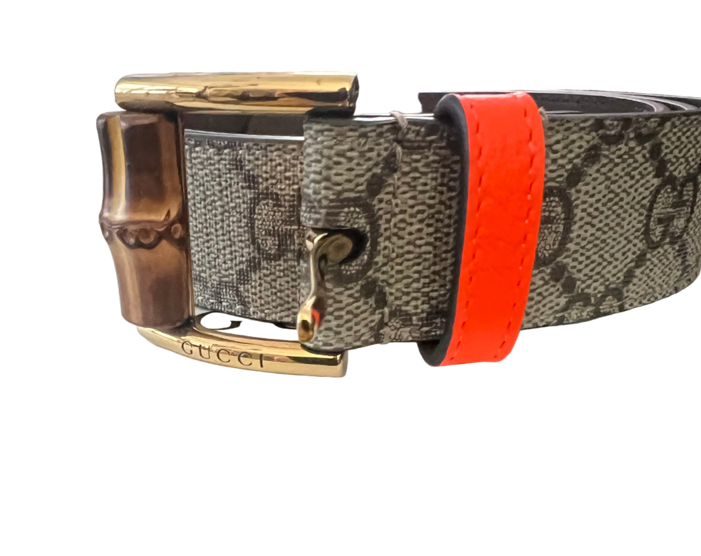 Gucci x Adidas Monogram Bamboo Belt
