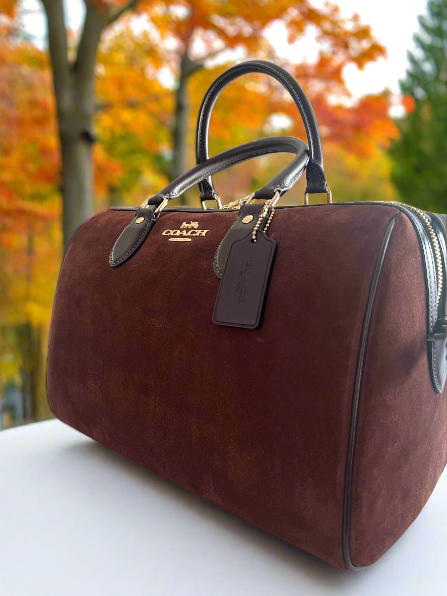 Coach Suede Brown Large Rowan
