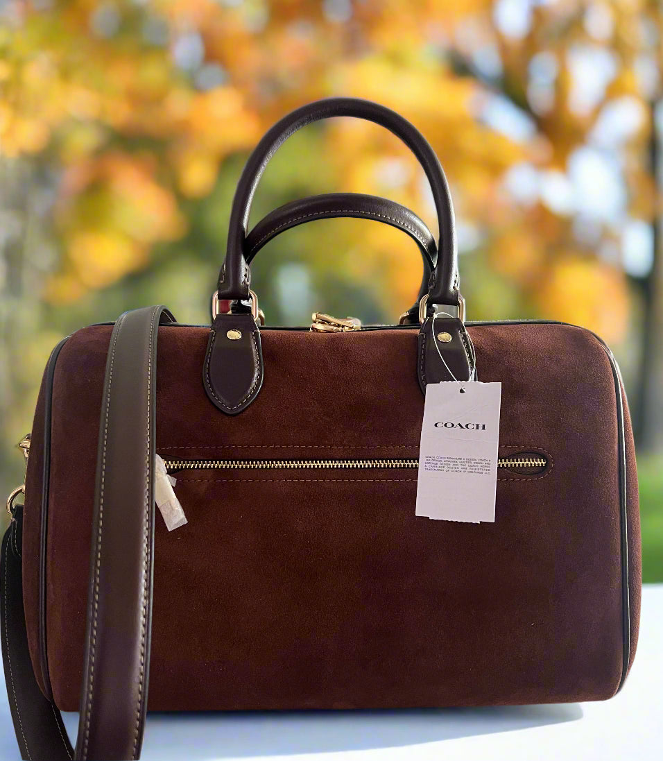 Coach Suede Brown Large Rowan