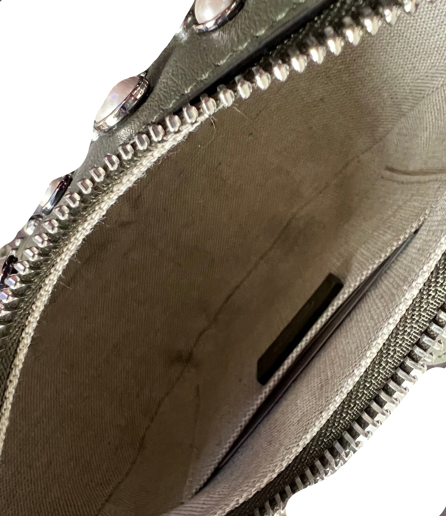 Jimmy Choo Green Leather with Pearls