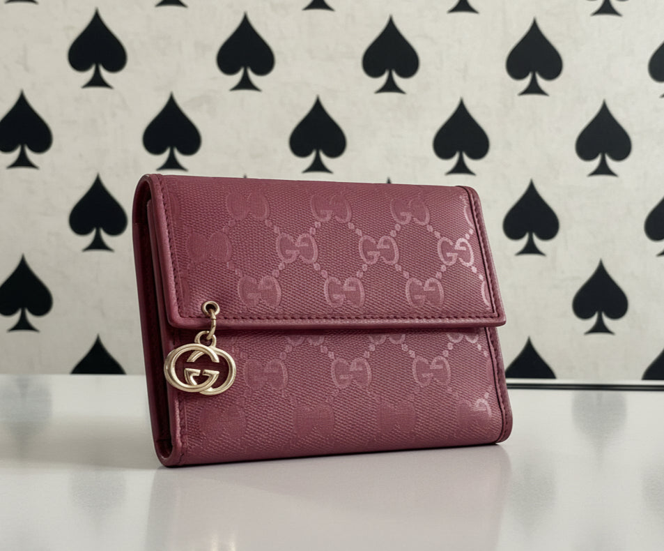 Gucci Coated Canvas Imprime Monogram Wallet