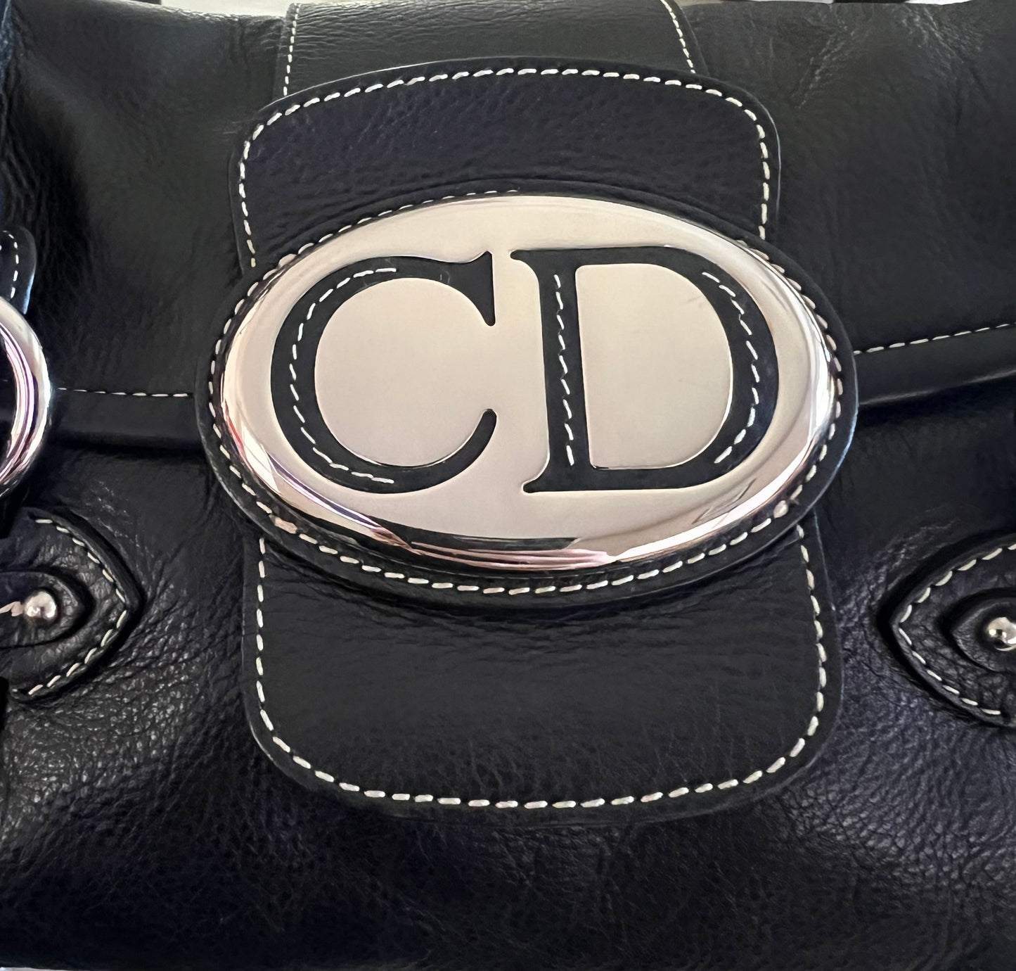 Dior Black Leather Saint Germain Satchel
