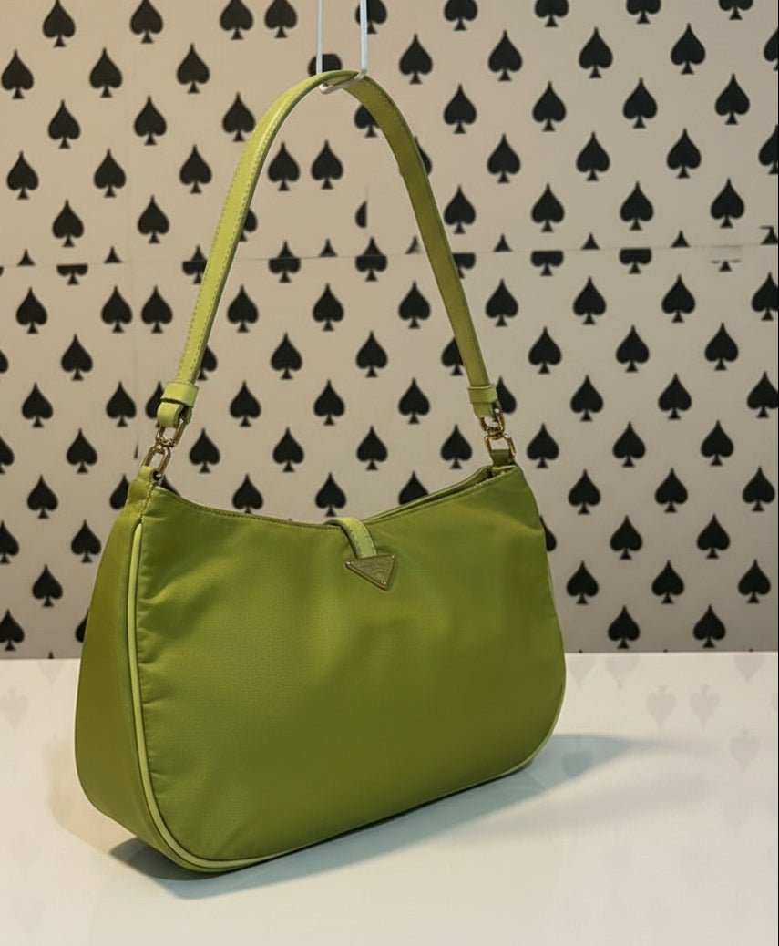 Prada Nylon Green Shoulder Bag