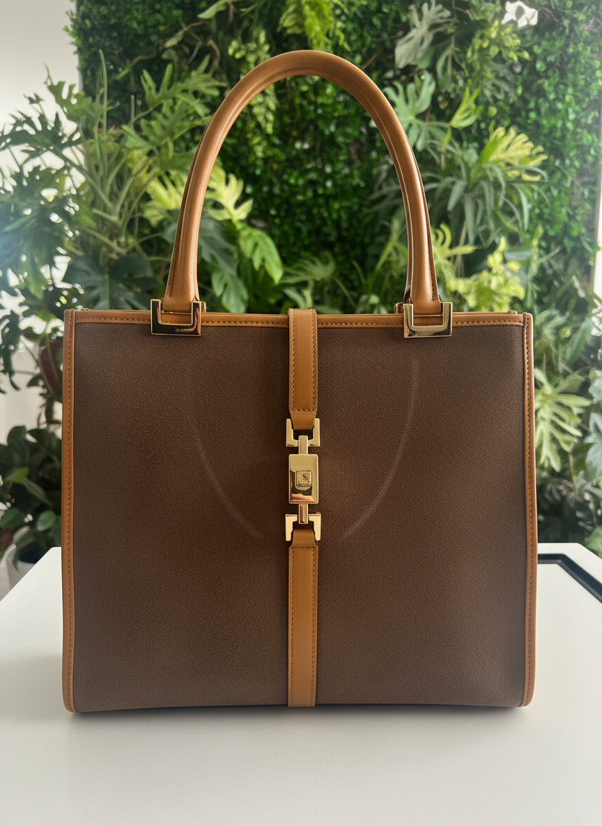 Gucci Vintage Suede and Leather Jackie Tote