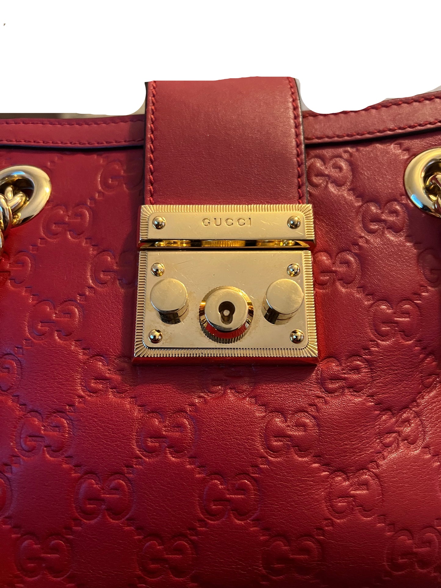 Gucci Red Padlock Bag