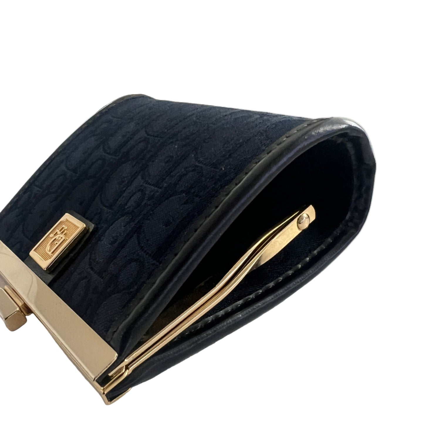Dior Vintage Navy Canvas Trotter Small Coin Case