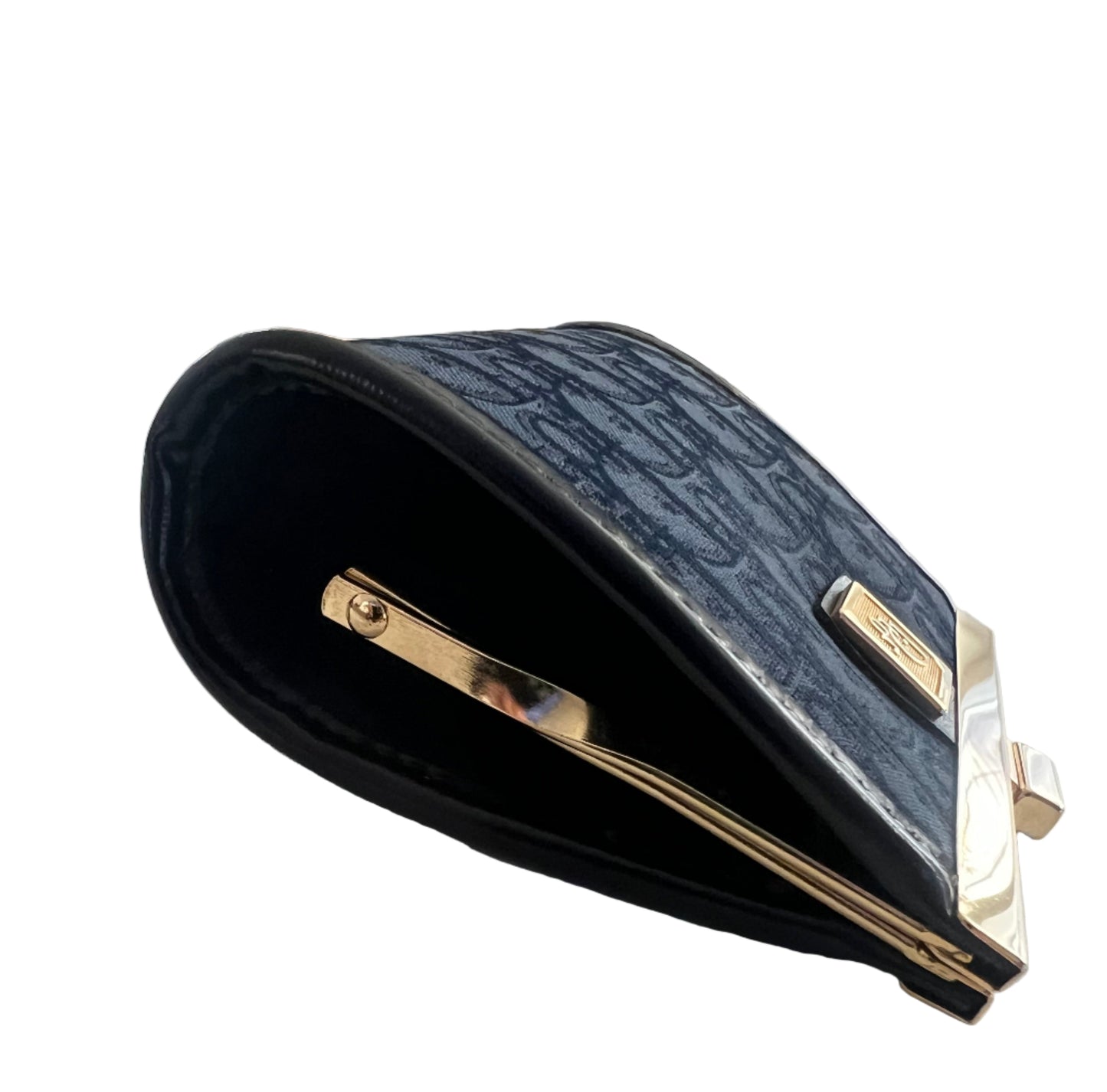 Dior Vintage Navy Canvas Trotter Small Coin Case