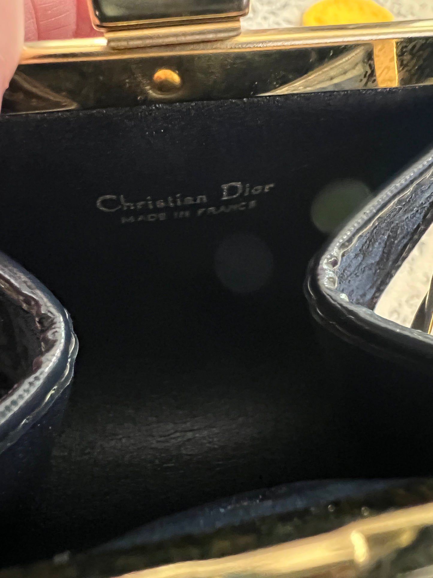 Dior Vintage Navy Canvas Trotter Small Coin Case