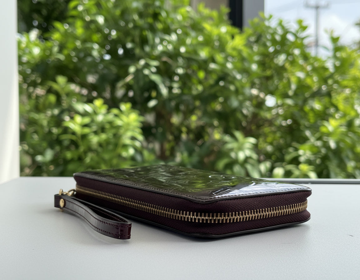 Louis Vuitton Amarante Vernis Zip Wallet