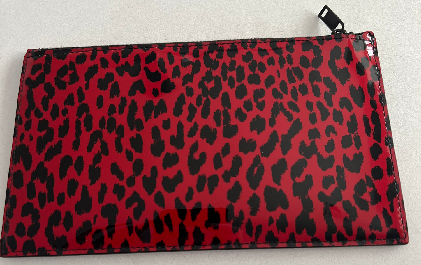 Saint Laurent Patent Leather Animal Print Clutch