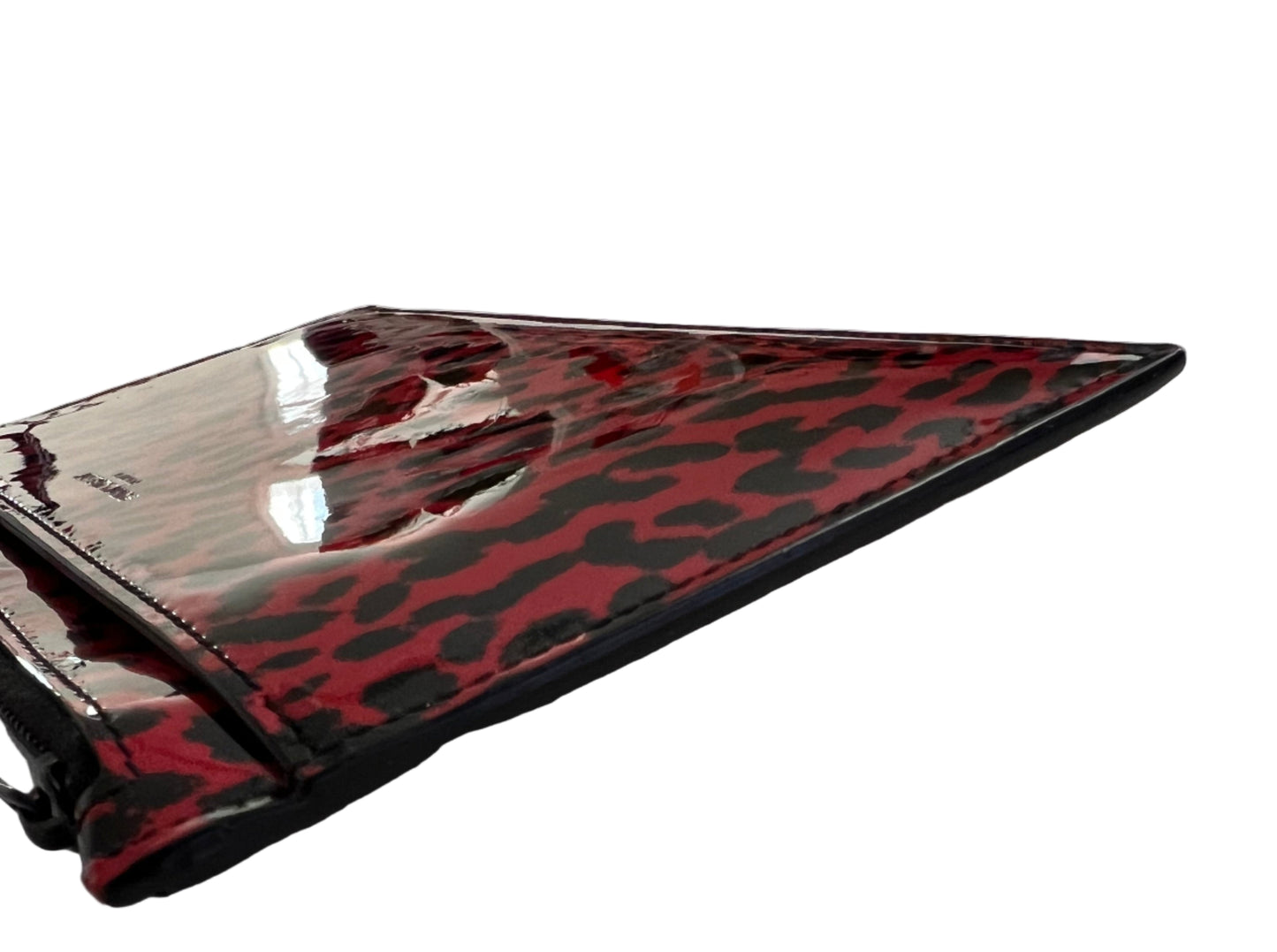 Saint Laurent Patent Leather Animal Print Clutch