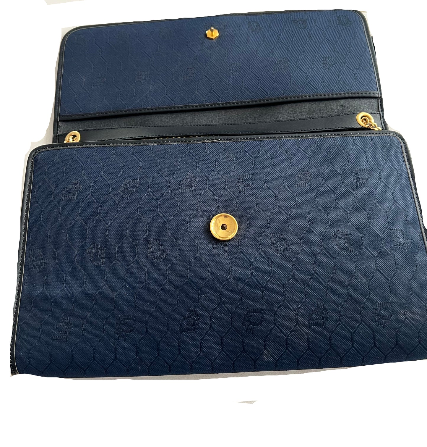 Dior Vintage Navy Trotter Shoulder Bag