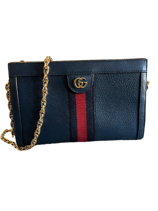 Gucci Ophidia Navy Leather Bag Small