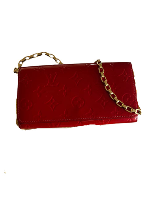 Louis Vuitton Red Vernis Wallet on Chain