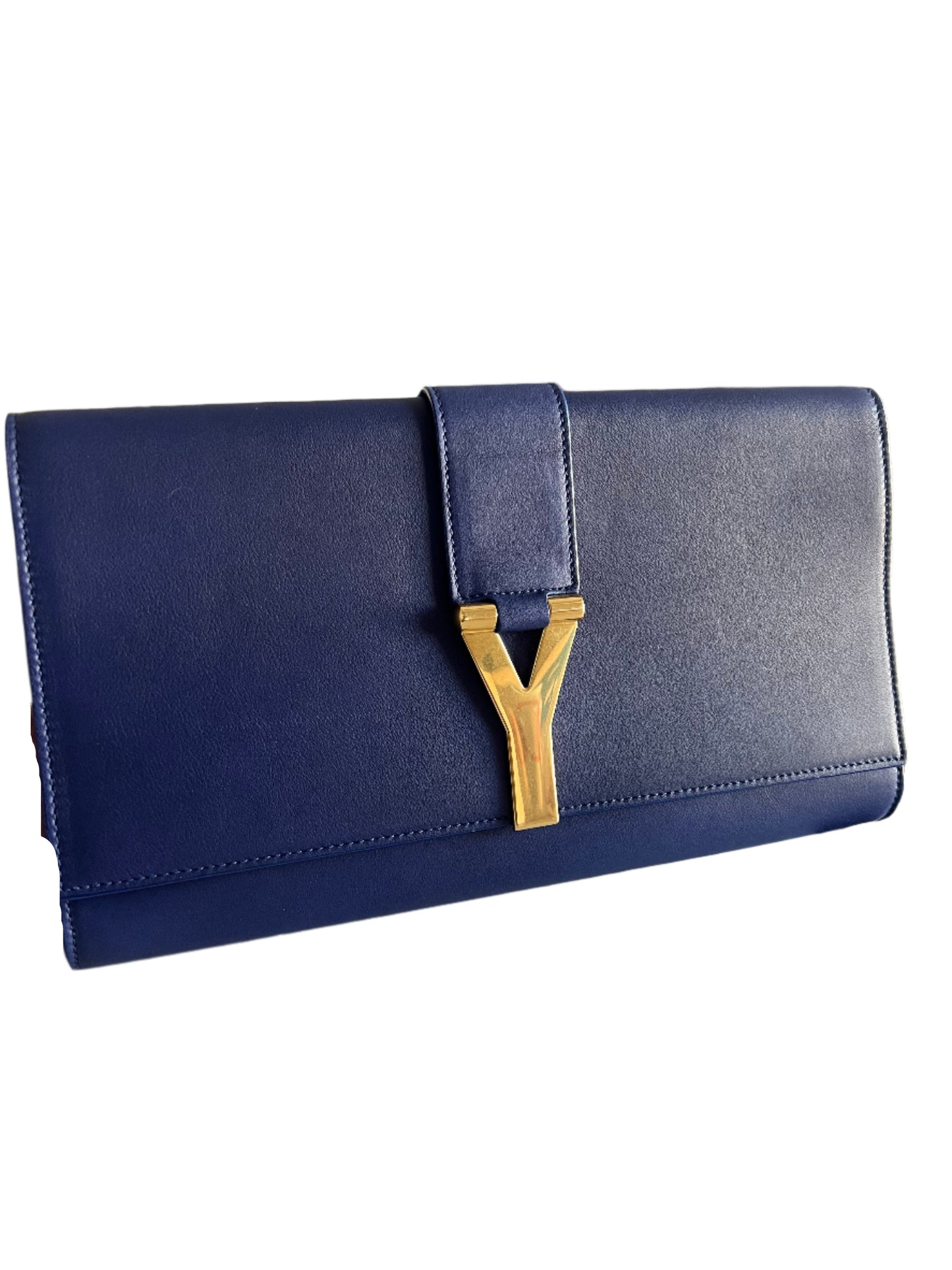 YSL Blue Y Line Clutch